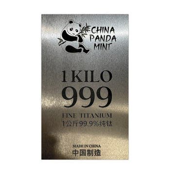 Panda Mint - Bar - Titanium - 1 kg zuiver titaniumstaaf