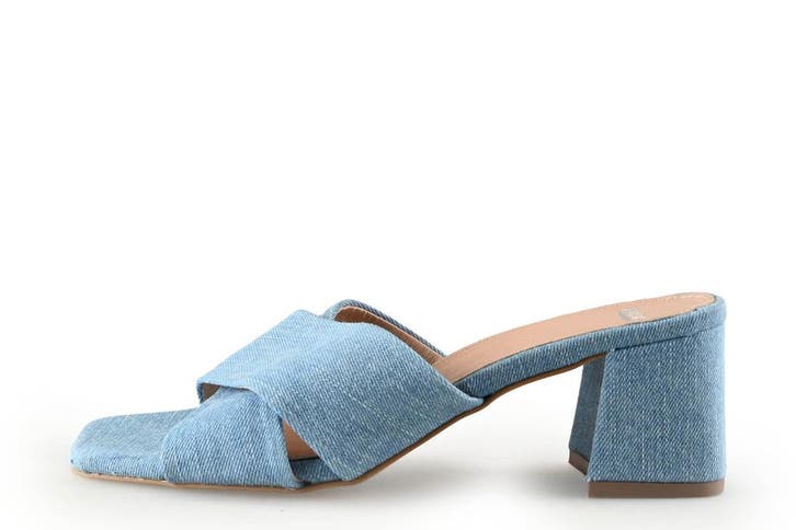 Manfield Muiltjes in maat 37 Blauw, Kleding | Dames, Schoenen, Blauw, Zo goed als nieuw, Verzenden