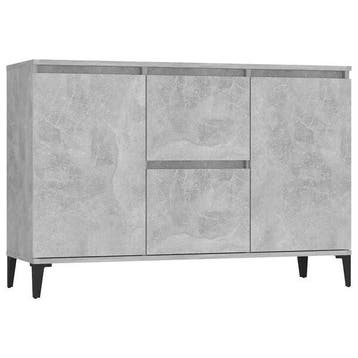 Buffet industriel gris beton 104cm - Seconde chance -34%, Maison & Meubles, Verzenden, Industrieel