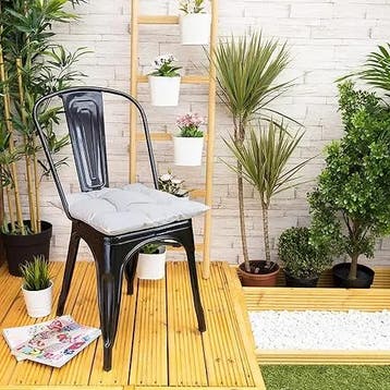 Gardenista  4 Premium Stoelkussen 40x40cm grijs (Kussens), Ophalen of Verzenden, Nieuw