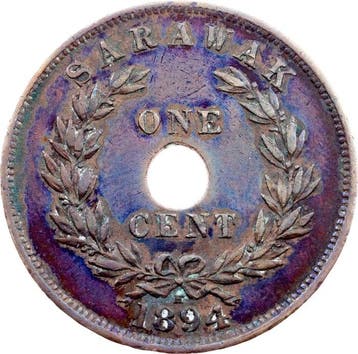Sarawak. Charles C. Brooke Rajah. 1 Cent 1894 (Zonder
