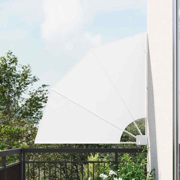 vidaXL Balkon Privacy Scherm 115 x 115 cm Polyester Wit, Verzenden, Nieuw