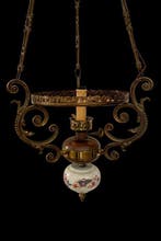 Lampe à suspendre - Porcelaine, Opaline, Antiquités & Art