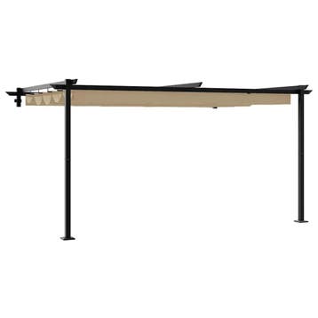 Paviljoen Taupe 4x3m | Tweede kansje | OP = OP, Verzenden, Minder dan 4 meter, Zo goed als nieuw, Paviljoen