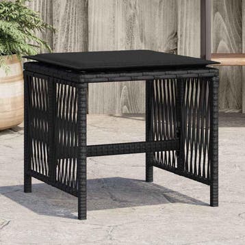 vidaXL Tuinkrukken 4 st met kussens 41x41x36 cm poly rattan, Verzenden, Nieuw