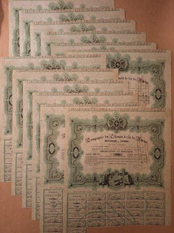 Monde. - 40 bonds and shares - 1858/1906 (Sans prix de