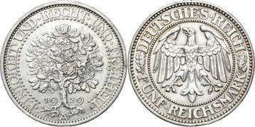 5 Reichsmark 1929 (MuntenenBankbiljetten-Duitslandvanaf1871), Verzenden