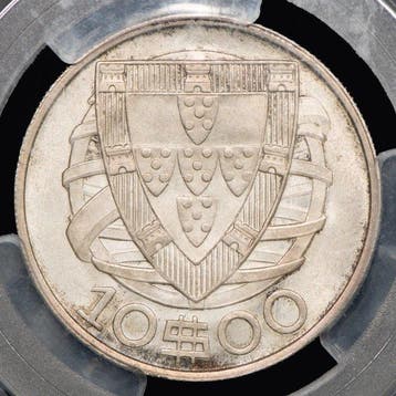 Portugal. Republic. 10 escudos 1933 - PCGS - MS 64 - TOP POP