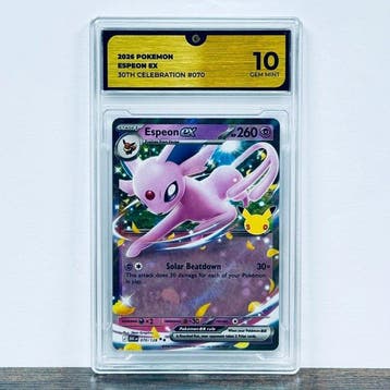 Pokémon Graded card - Espeon ex 070- 30th Anniversary –, Nieuw