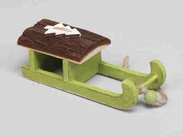 Houten Slee Groen 4x10 cm per stuk, Nieuw