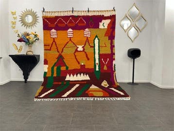 Berber, Tapis Azilal aux teintes naturelles - Tapis - 253 cm, Antiquités & Art