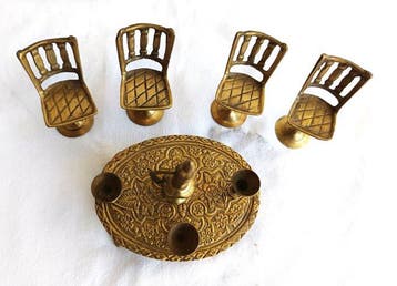 Meubles miniatures pour maison de poupée - Laiton, Bronze -