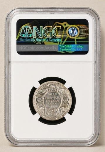 Brits India. George VI. 1/2 Rupia 1936 - NGC MS62 (Calcuta)