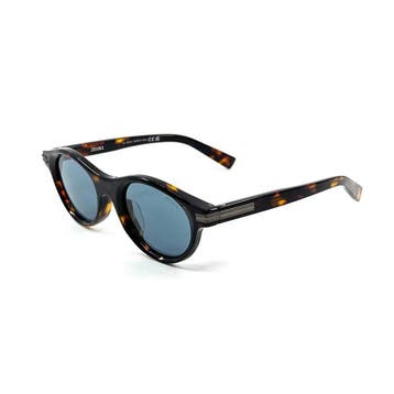 Ermenegildo Zegna - *NEW* - Brown Acetate - Blue Lenses -