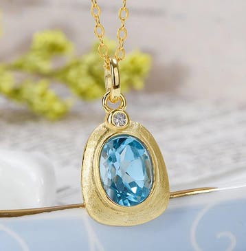 Zonder minimumprijs - Ketting met hanger - 18 karaat Zilver,