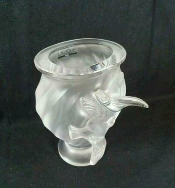 Lalique - Vase balustre - Rosine - Cristal - Rosine, Antiquités & Art