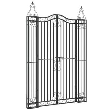 Poort 180cm zwart | Retour deal -54% | Pak je kans, Tuin en Terras, 100 tot 150 cm, Verzenden, Zo goed als nieuw, Draaipoort