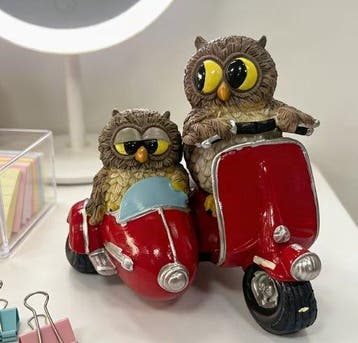 Beeld, Biker Owls - 10 cm - Hars - 2026