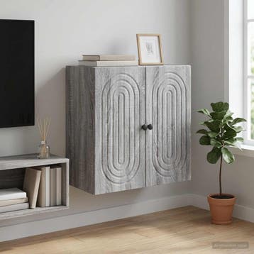vidaXL Wandkast Grijs Sonoma 59 x 31 x 60 cm Bewerkt hout, Verzenden