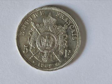 Frankrijk. Napoléon III. 5 Francs 1869-BB, Strasbourg