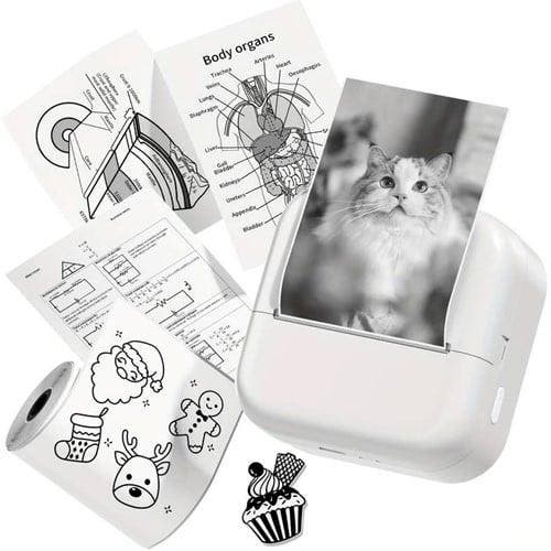 Mini fotoprinter zwartwit labelprinter labelmaker wit zwart, Hobby & Loisirs créatifs, Bricolage