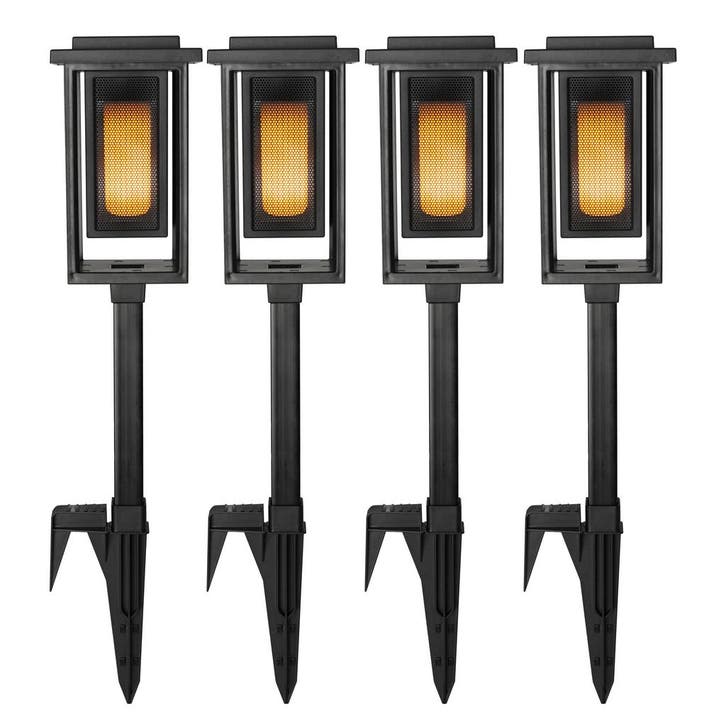 Buitenverlichting zonne-energie Set van 4 LED Solar Fakkel T, Tuin en Terras, Buitenverlichting, Verzenden