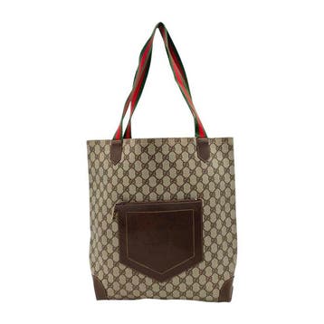 Gucci - Vintage Old Gucci GG Plus Canvas Web Tote Bag - Sac, Nieuw