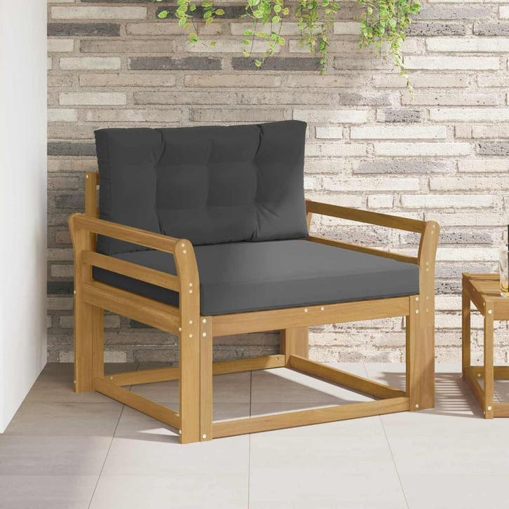 vidaXL Buiten Midden Sofa Polyester Wit, Maison & Meubles, Canapés | Repose-pieds & Poufs, Envoi