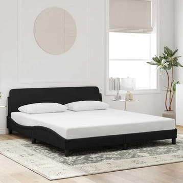 vidaXL Bedframe Dover zwart 180x200 cm fluweel, Huis en Inrichting, Verzenden, Nieuw