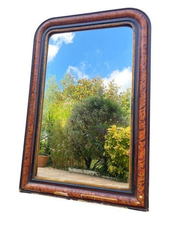 Spiegel - Hout - Napoléon III - H.110cm, Antiquités & Art