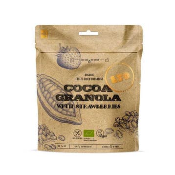Biologische Cacao Granola met Aardbeien - Bistro - LYOFOOD, Verzenden
