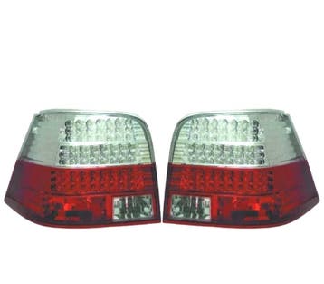 Feux Arrière Pour Volkswagen Vw Golf 4 97-03 Led Rouge Chrom, Auto-onderdelen, Verlichting, Verzenden, Nieuw