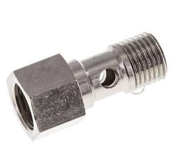 Boulon Banjo 1 voie en laiton nickele avec filets mâle et, Verzenden