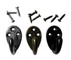Set van 10 metalen kledinghaakjes, hangers (kleur: zwart), Verzenden, Nieuw