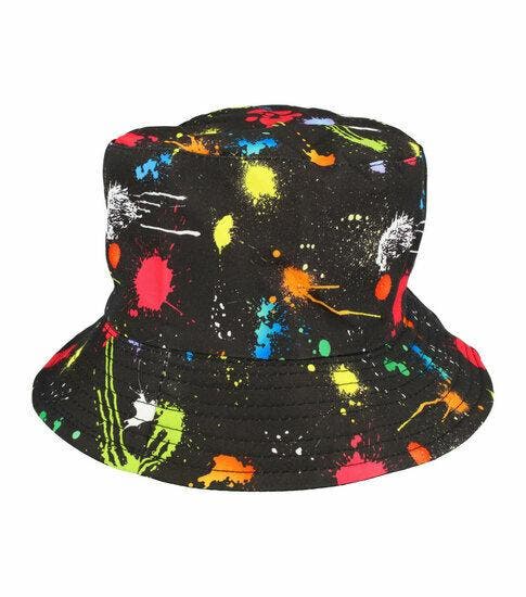 Bucket Hat Hoedje – Spetters Print - Omkeerbaar – One Size –, Kleding | Dames, Hoeden en Petten