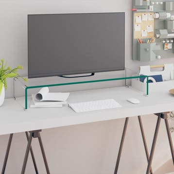vidaXL Tv-meubel/monitorverhoger transparant 80x30x13 cm, Verzenden, Nieuw