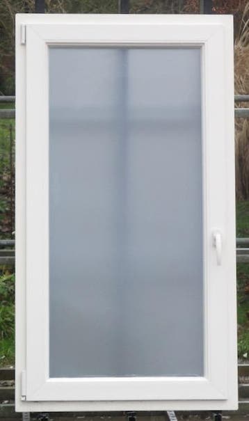 pvc raam , chassis , venster 85 x 154 creme - MAT glas, 75 tot 150 cm, Kunststof, Raamkozijn, Ophalen of Verzenden