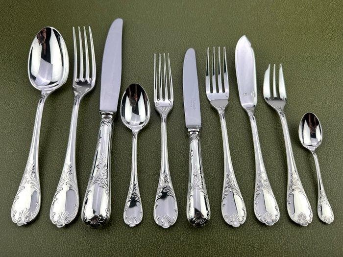 Christofle - Tafelservies voor 12 (128) - Marly - Verzilverd, Antiek en Kunst, Antiek | Meubels | Tafels
