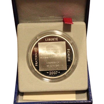 Frankrijk. 1 1/2 Euro 2007 Aristides de Sousa Mendes Proof