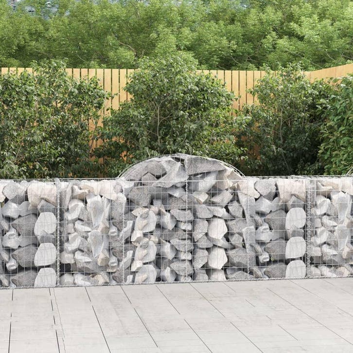 vidaXL Schanskorven 5 st gewelfd 200x50x80/100 cm, Tuin en Terras, Bloempotten, Nieuw, Verzenden
