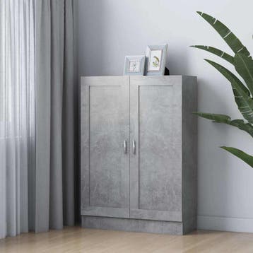 vidaXL Boekenkast 82,5x30,5x115 cm bewerlt hout betongrijs, Verzenden, Nieuw