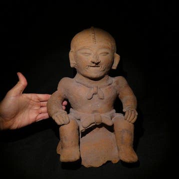 Veracruz, Mexico, Terracotta Figuur. 34,5 cm hoog. Spaanse