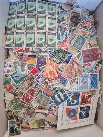 Wereld 1900/2000 - Postzegels Frankrijk en de wereld, 2 kg, Gestempeld