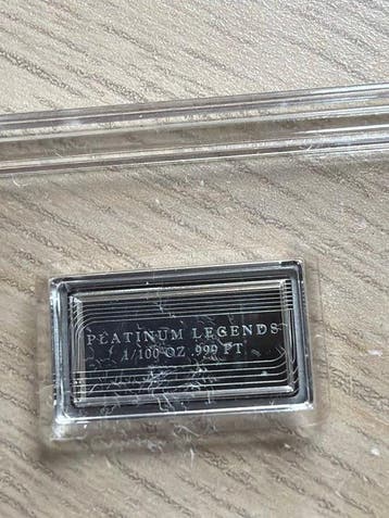 Wereld. Platin Bar Lady Britain , 1/100 oz (.999) Platin