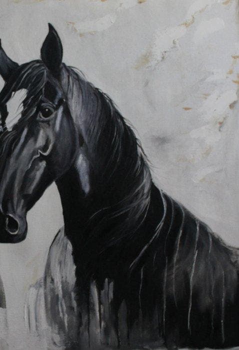 Mercedes Gilaberte - Caballos, Antiquités & Art, Art | Peinture | Moderne