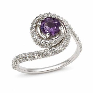 Zonder minimumprijs - Ring Zilver - 1.26ct. tw. Amethist -, Nieuw