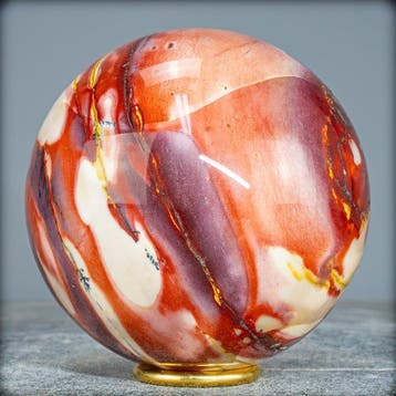 Zeldzame natuurlijke topkwaliteit mookaïet Sphere- 1898.65 g, Nieuw