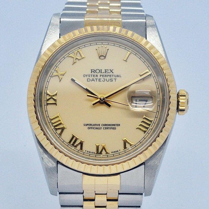 Rolex - Oyster Perpetual Datejust - Ref. 16233 - Homme -, Handtassen en Accessoires, Horloges | Heren