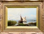 Nicholaas Riegen (Dutch, 1827-1889) - Fishing Boats Setting