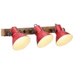 vidaXL Wandlamp 25 W E27 65x25 cm verweerd rood, Verzenden, Nieuw